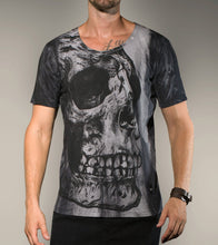 Load image into Gallery viewer, Big Skull Scope Neck T Shirt