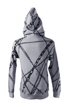 Load image into Gallery viewer, ZIP UP HOODIE CHAINS ALLOVER UNISEX