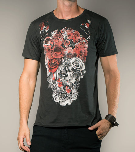 Skull Flower Crew Tshirt