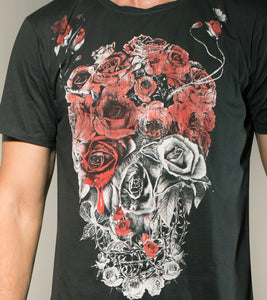 Skull Flower Crew Tshirt